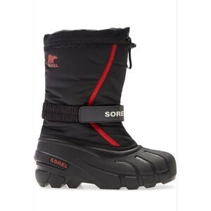 Sorel Winter Snow Boots Black Red Waterproof Thermal Size 6 Women